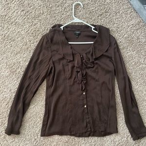 Talbots brown blouse size 4